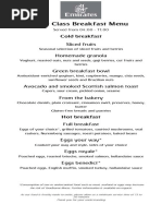 British Airways First Class Menu 2025 | PDF | Scone | Fruit Preserves