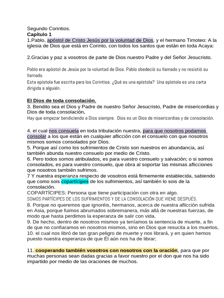 Segundo Corintios | PDF | Cristo (título) | Creencia religiosa y doctrina