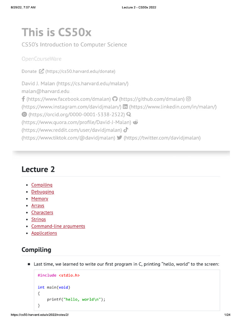 Lecture 2 | PDF