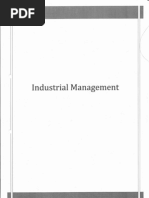 Industrial Management - Lecture 1