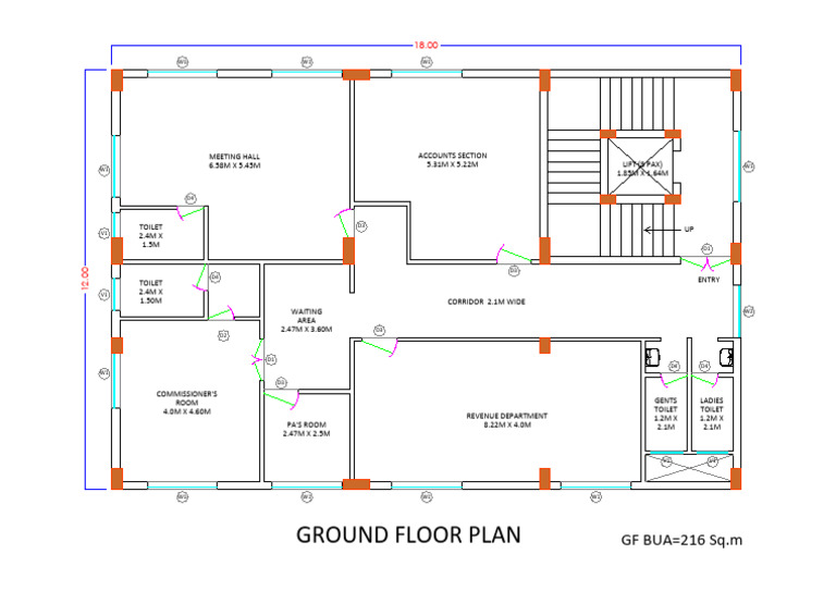 Ground Floor Plan Layout Details | PDF