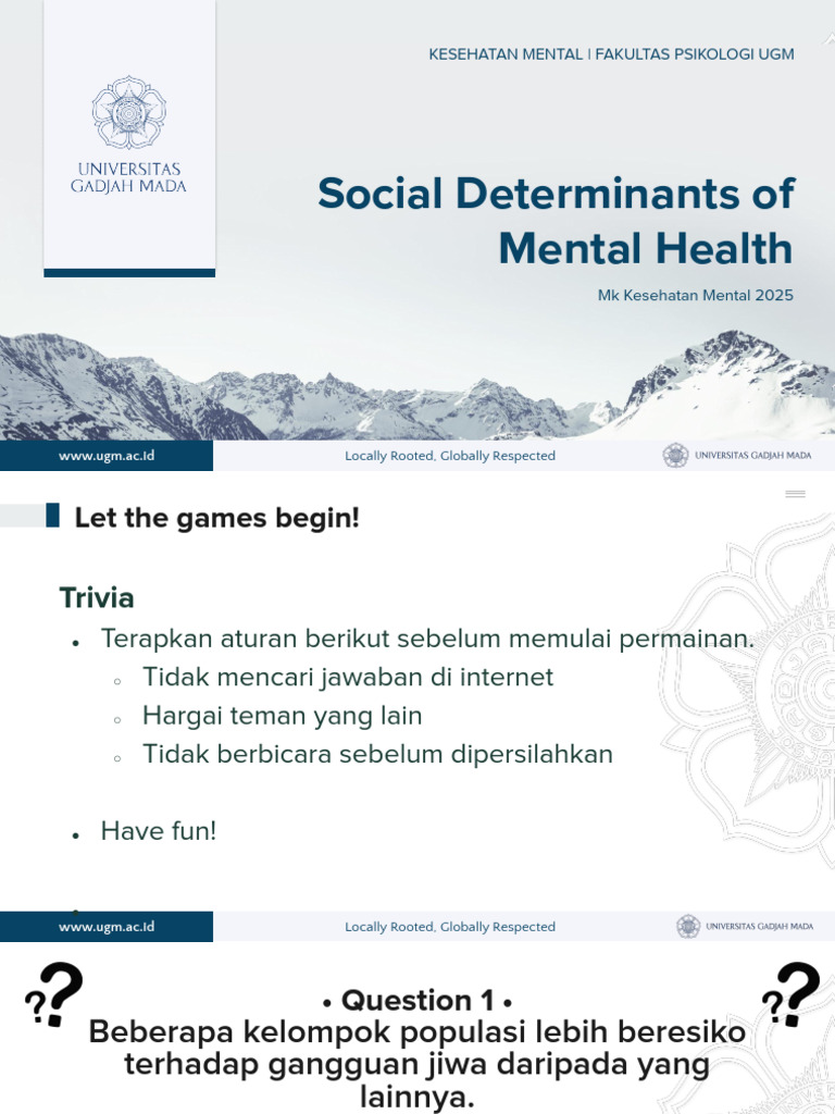 Social Determinants of Mental Health 2025 | PDF