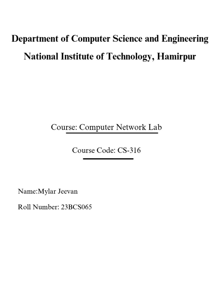 Computer Network Lab Exercises Guide | PDF | Computer Network | Domain ...