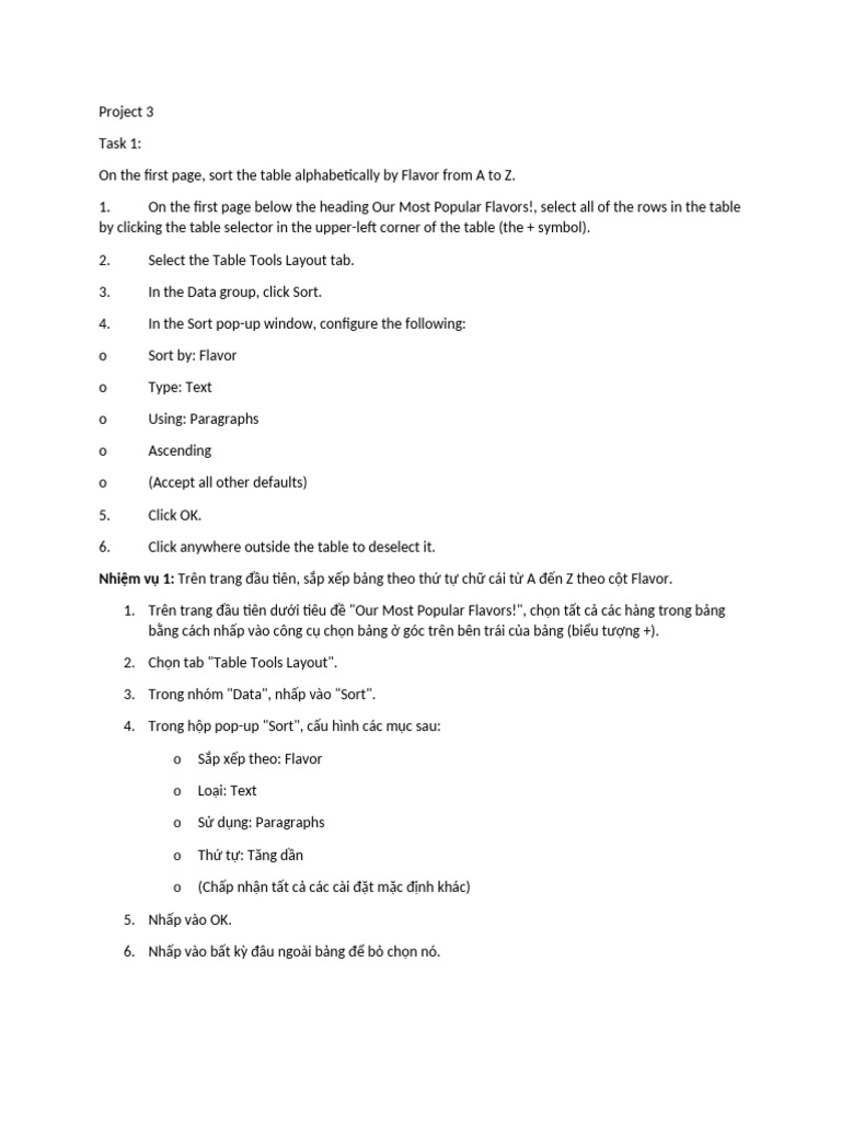Project 3-Hướng Dẫn | PDF