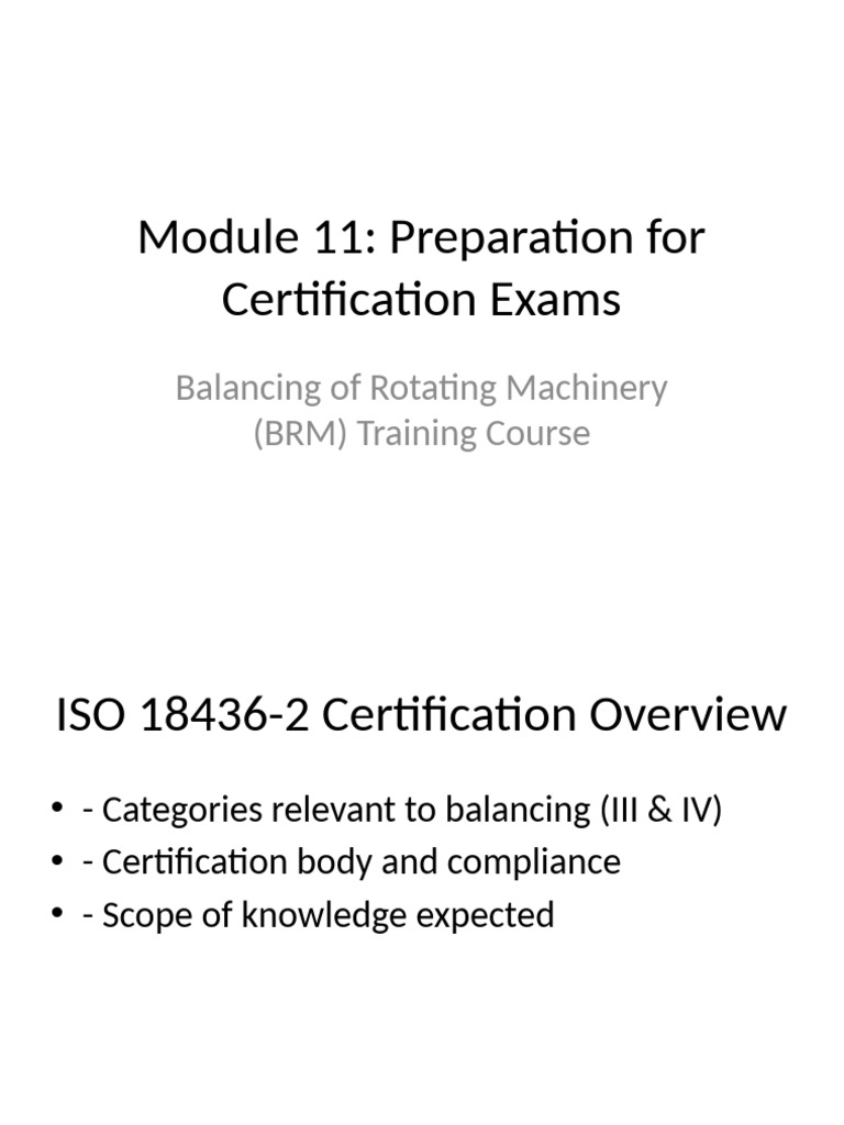 Module 11 Preparation For Certification Exams 40 Slides | PDF