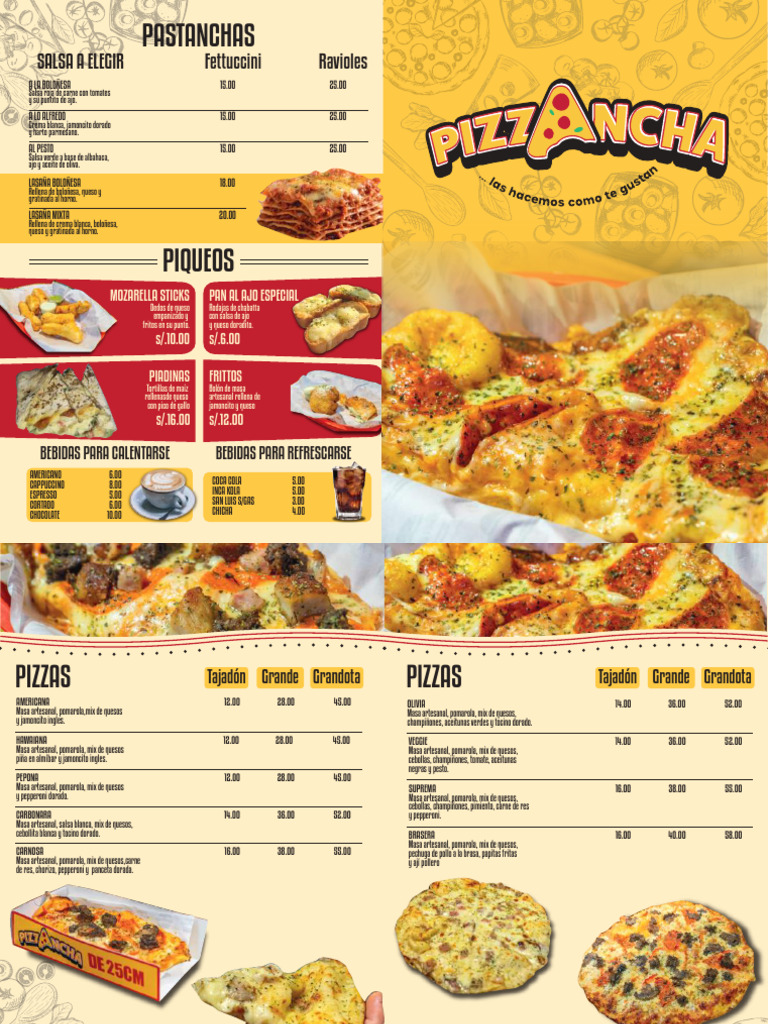 Diseño de Carta para Pizzeria | PDF | pesto | Cocina europea