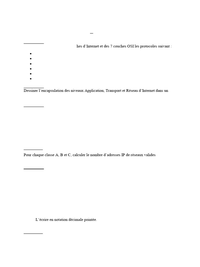 Protocoles et Adressage IP en Réseaux | PDF | Protocoles Internet ...