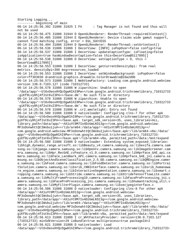 Android WebView Logging Details | PDF | System Software | Computing