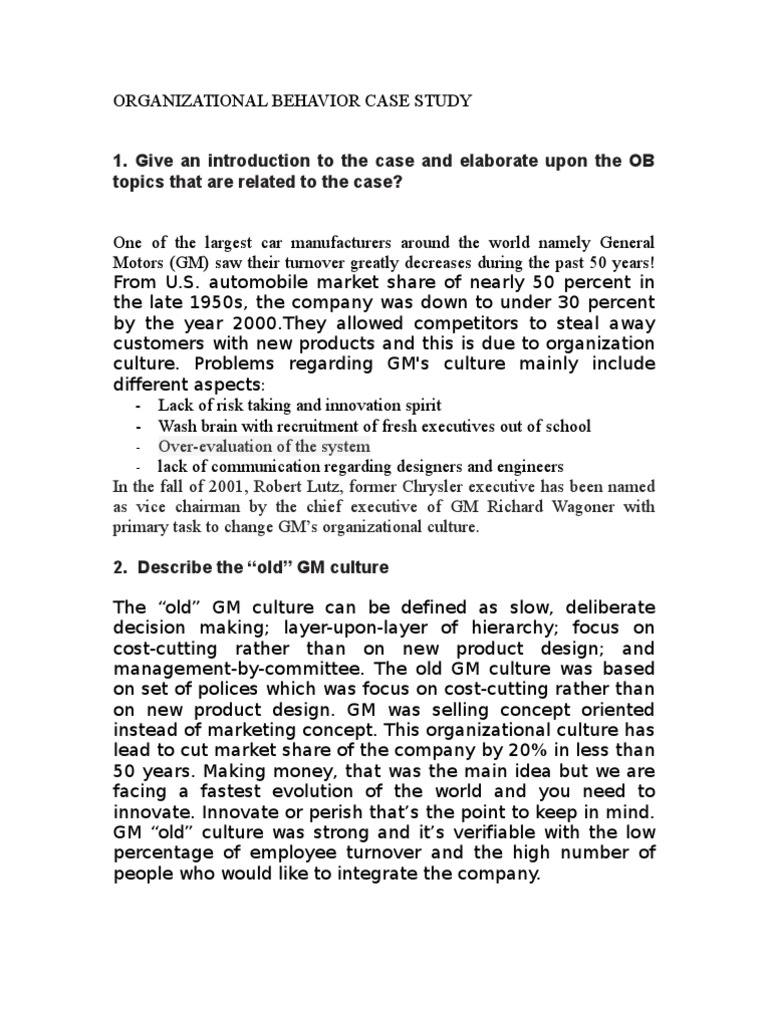 Case study about employee behavior image