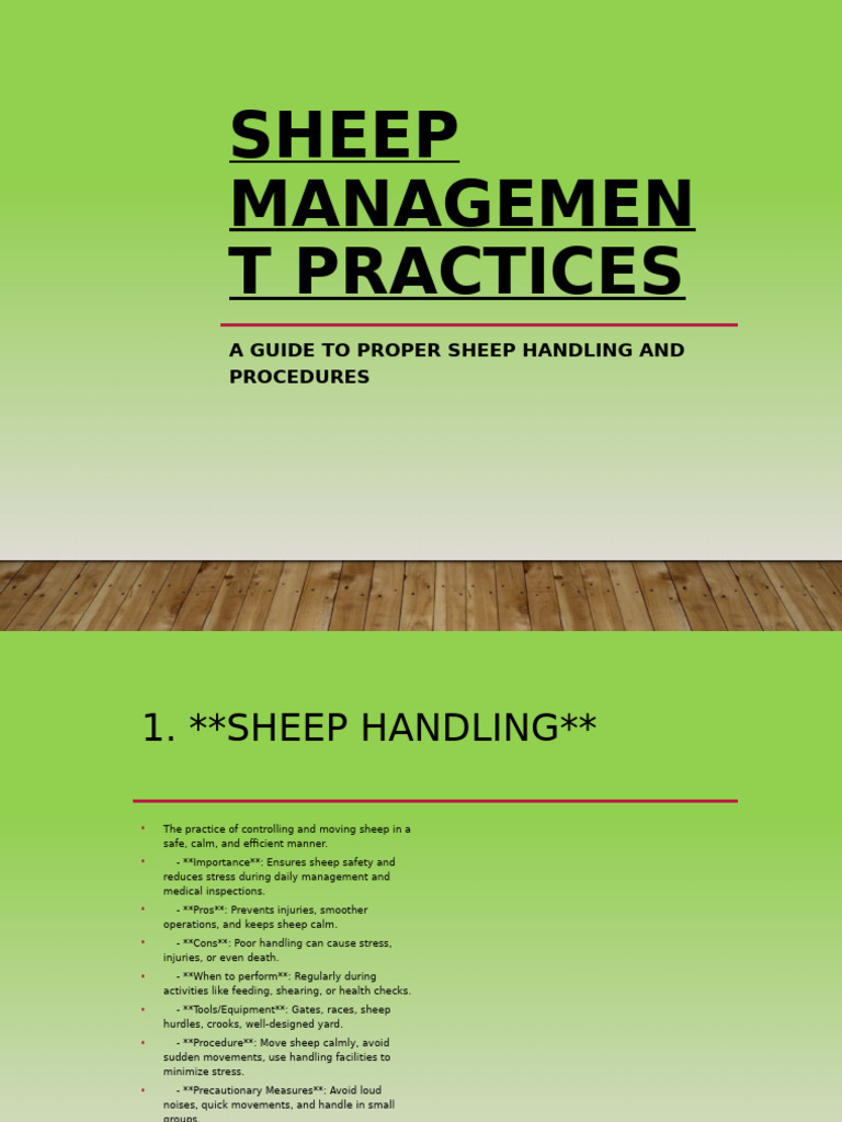 Sheep Management Practices Guide | PDF | Sheep