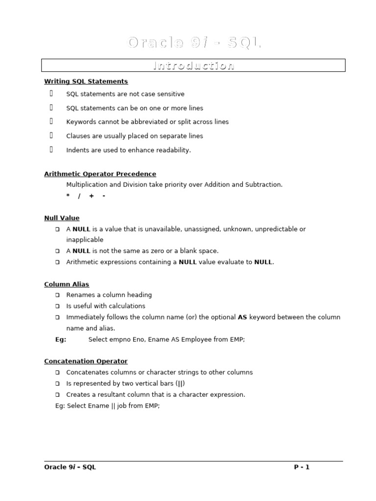 Oracle 9i | PDF | Data Management | Data