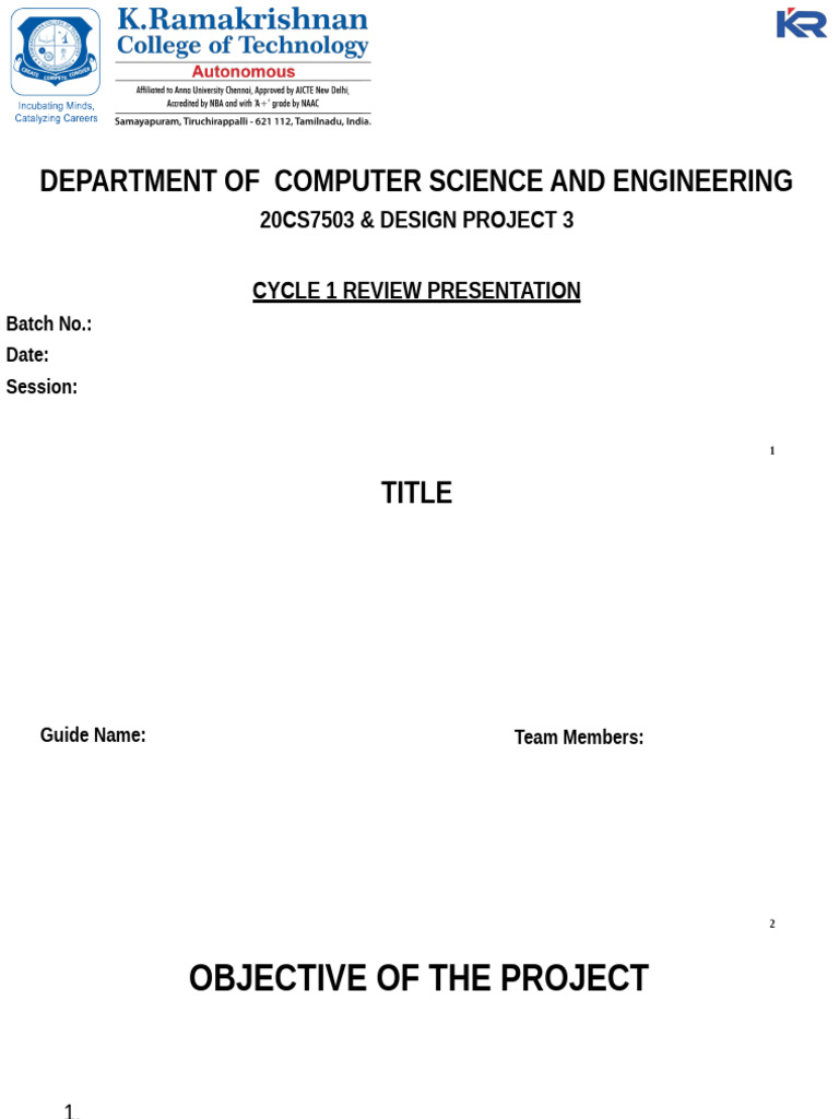 Computer Science Project Review Presentation | PDF
