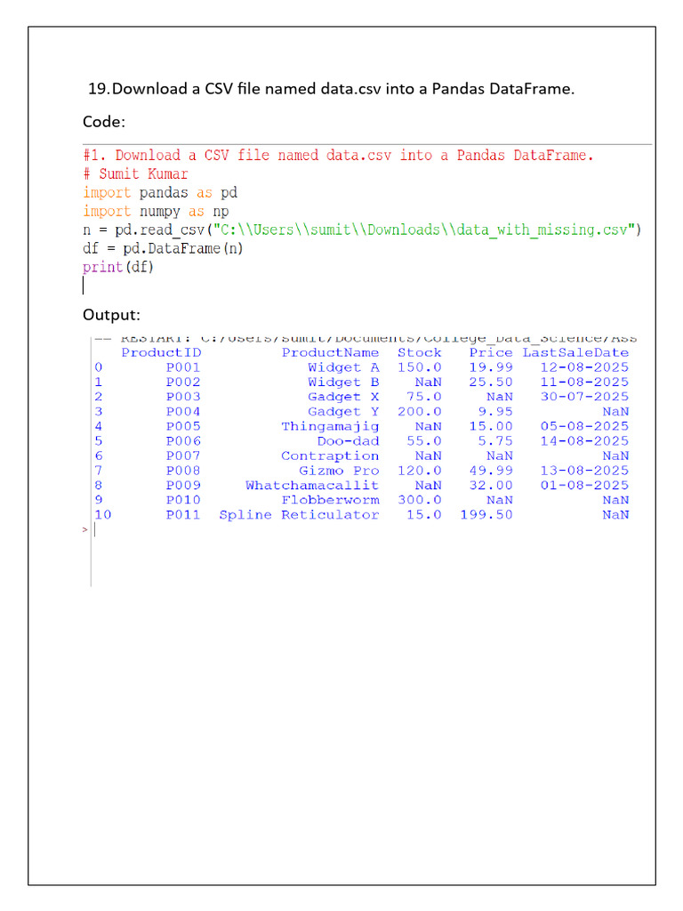 Pandas DataFrame Operations Guide | PDF