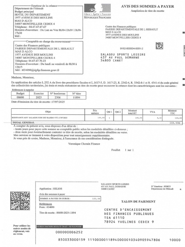 Scan Redevance À Payer | PDF