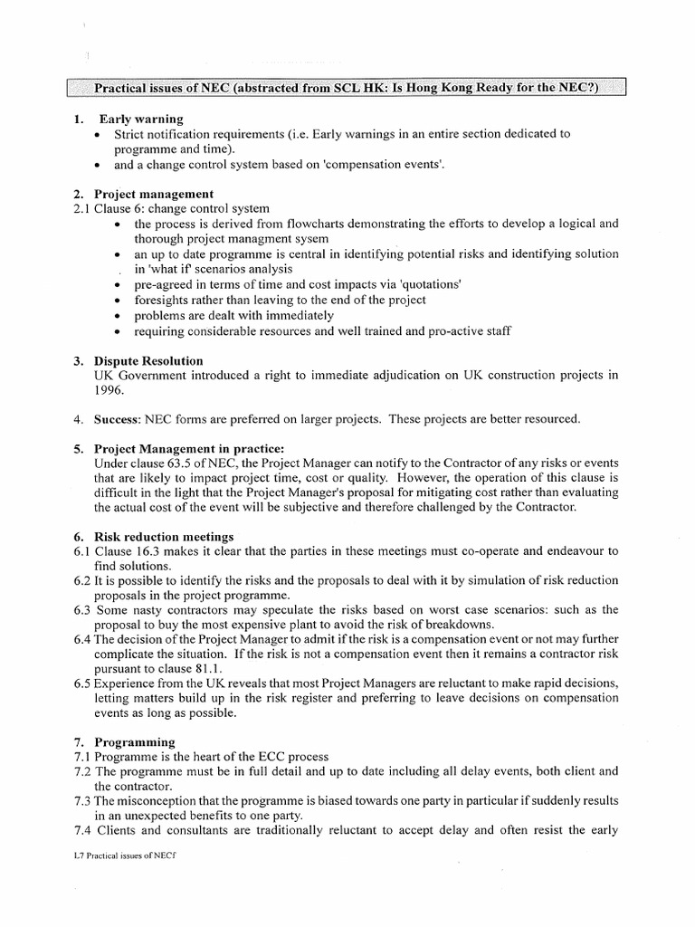 Lecture 7 - Practical Issues of NEC | PDF