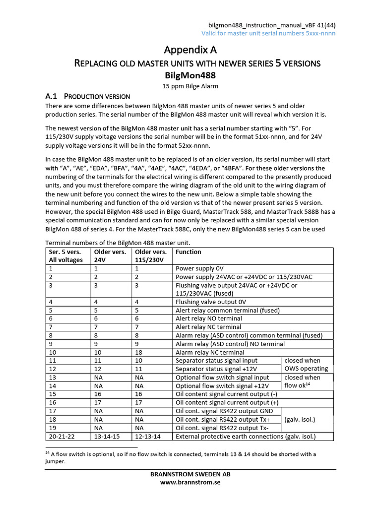 BilgMon 488 Master Unit Replacement Guide | PDF | Power Supply | Power ...