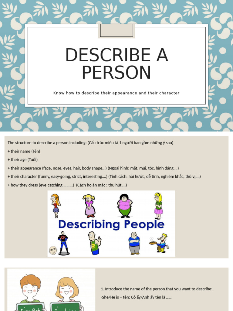 Describe A Person | PDF