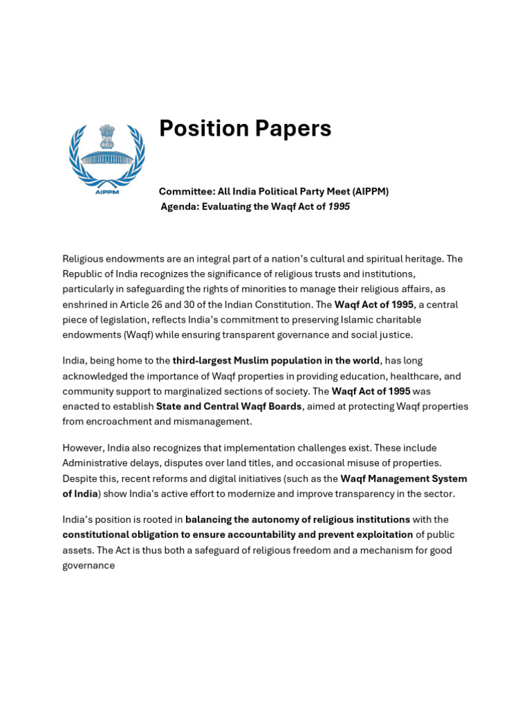 Position Papers | PDF