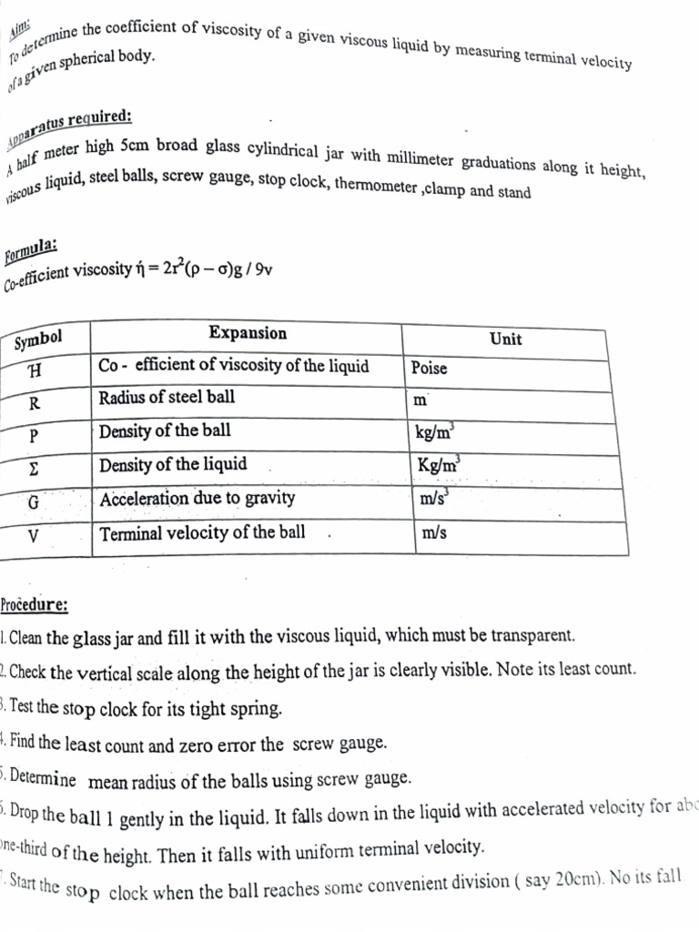 Measure Viscosity via Terminal Velocity | PDF | Viscosity | Liquids
