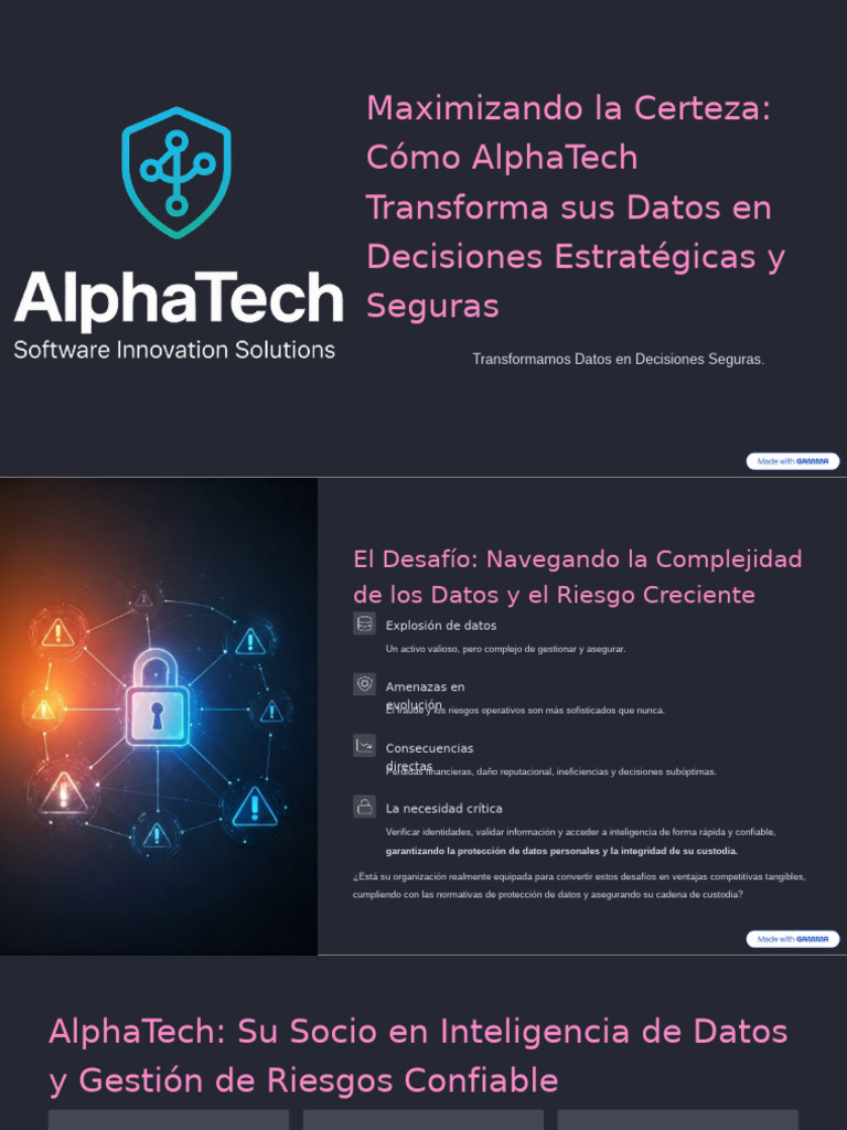 AlphaTech: Decisiones Seguras con Datos | PDF | Inteligencia artificial ...