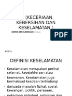 3k Keceriaan Kebersihan Dan Keselamatan) Aspekkeselamatan