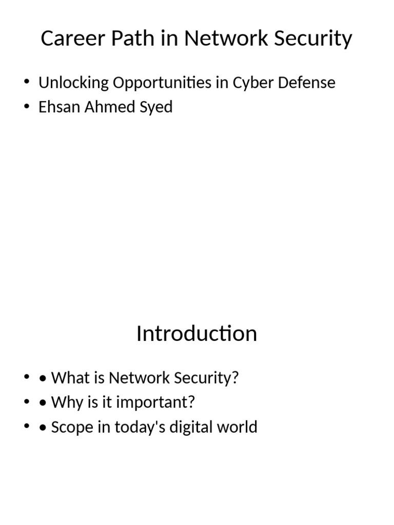 Network Security Career Guide | PDF | Security | Computer Security