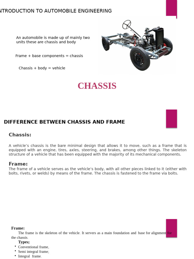 Overview of Automobile Chassis Types | PDF | Truck | Mechanical Engineering