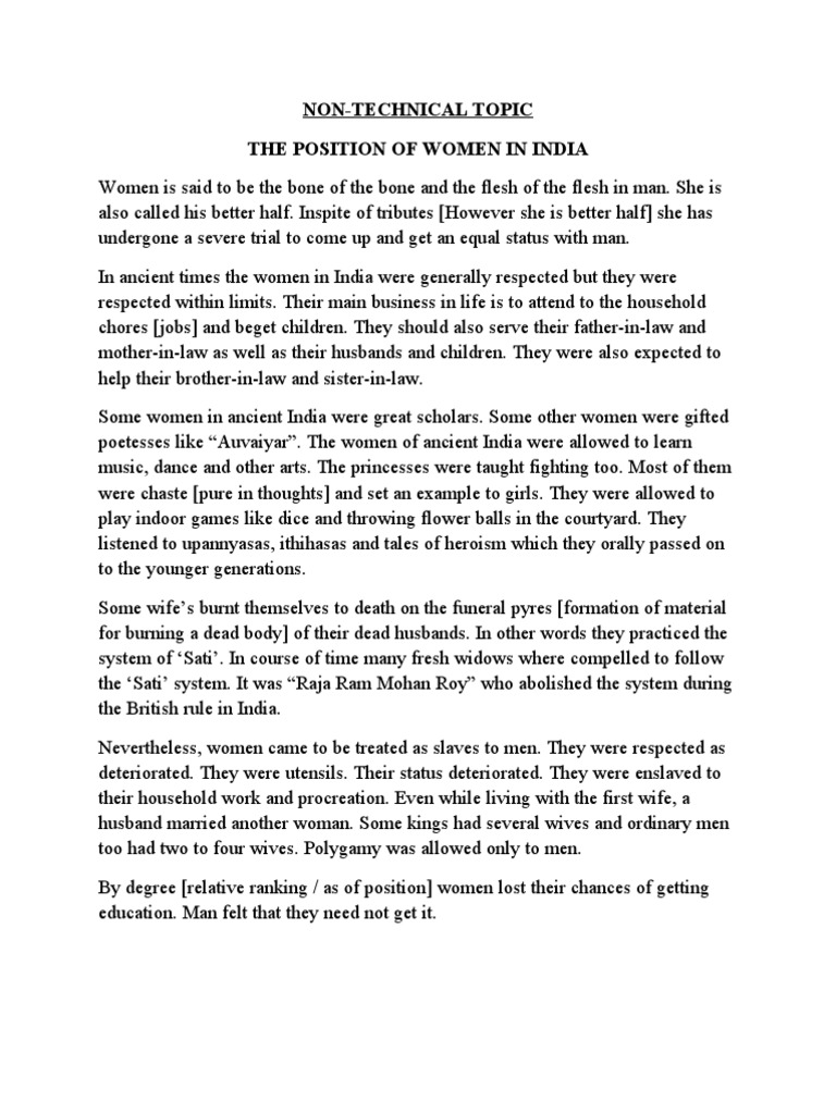 Evolving Status of Women in India | PDF | Social Institutions | Social ...