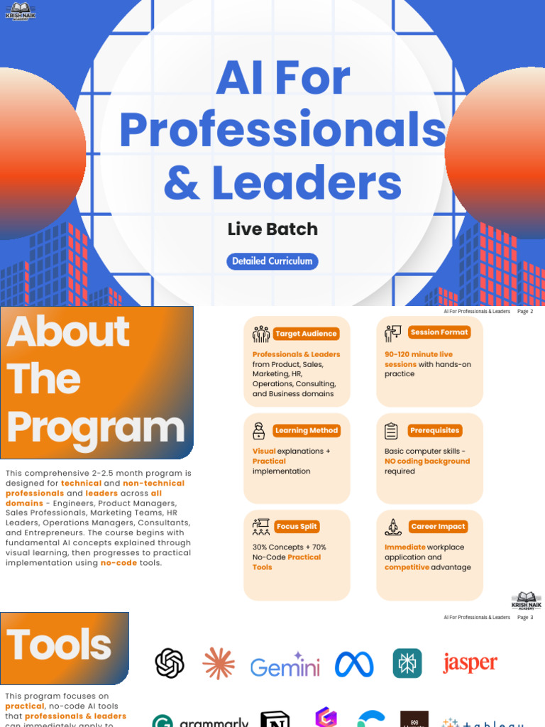 AI For Professionals and Leaders Final | PDF | Artificial Intelligence ...