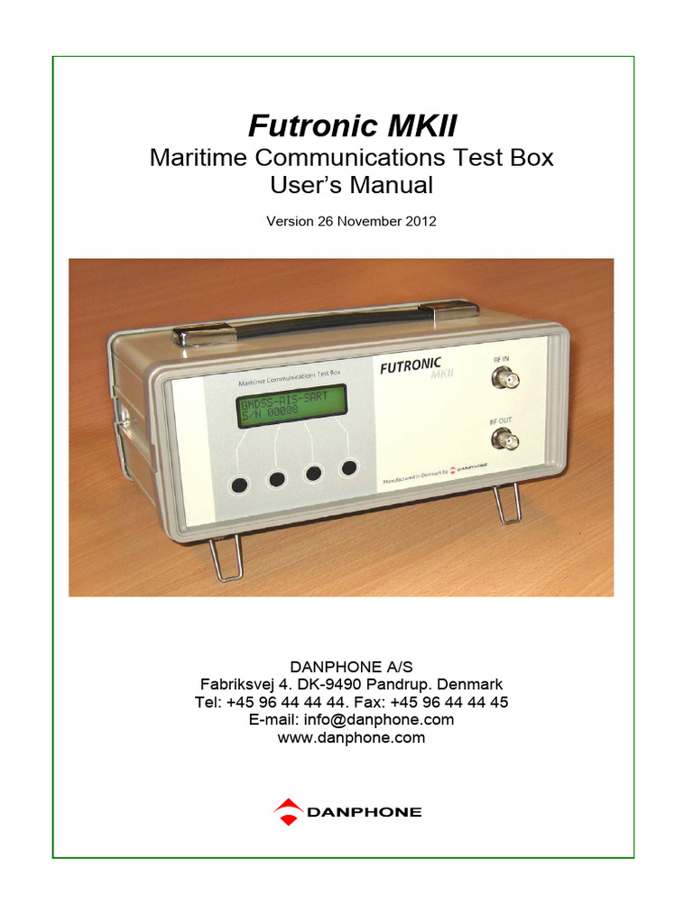 Futronic MKII+Users+Manual+261112 | PDF | Radio | High Frequency