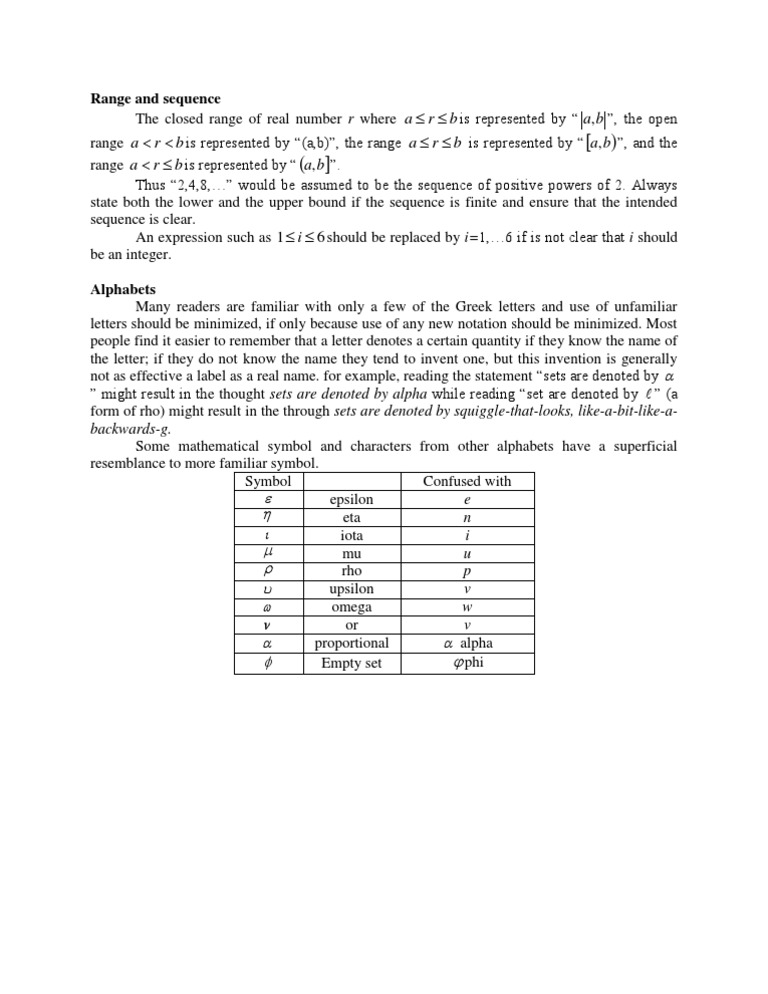 Range and Sequence | PDF