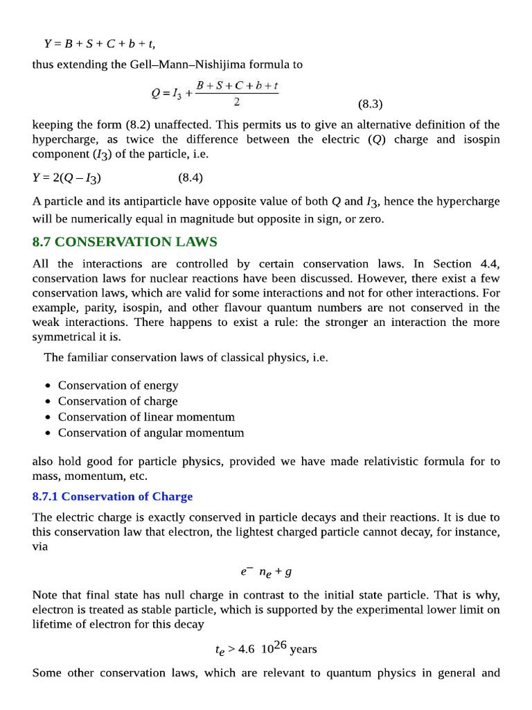 Conservation Laws in Elemantry Physics | PDF