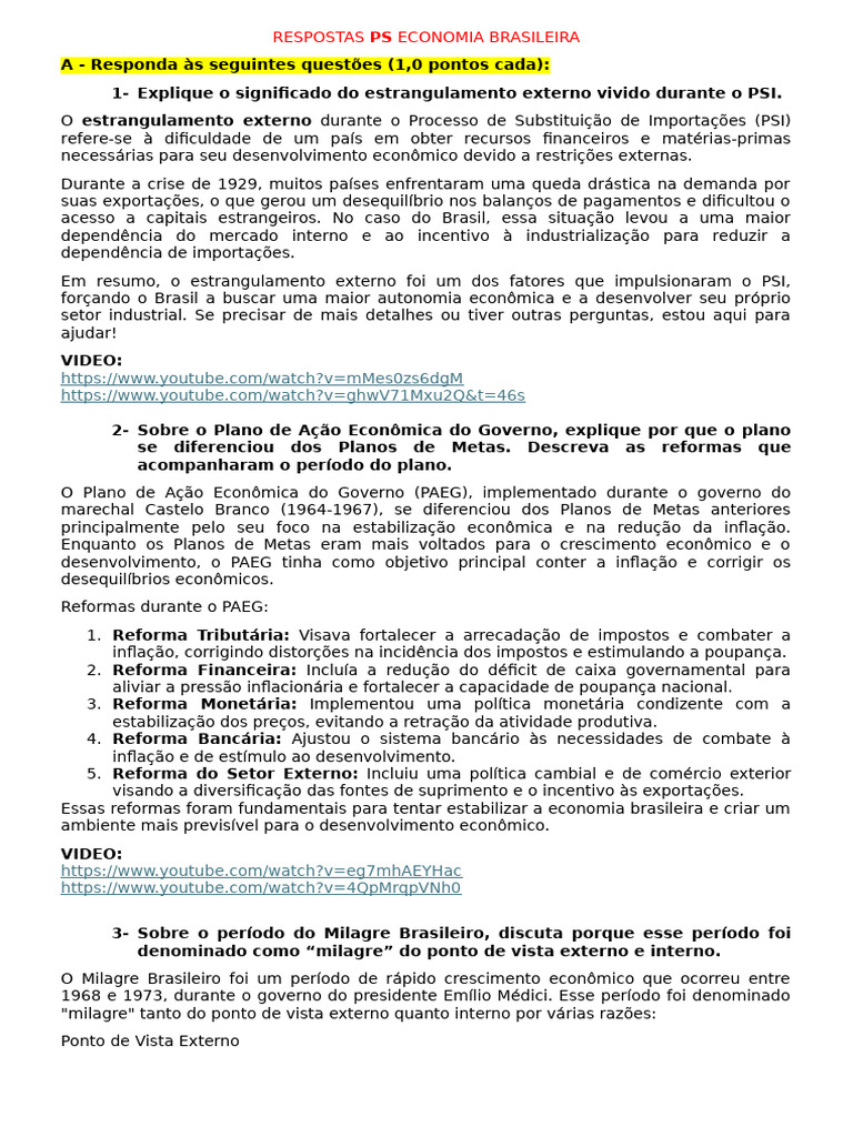 Estrangulamento Externo e PAEG Brasil | PDF | Segmentação por inflação ...