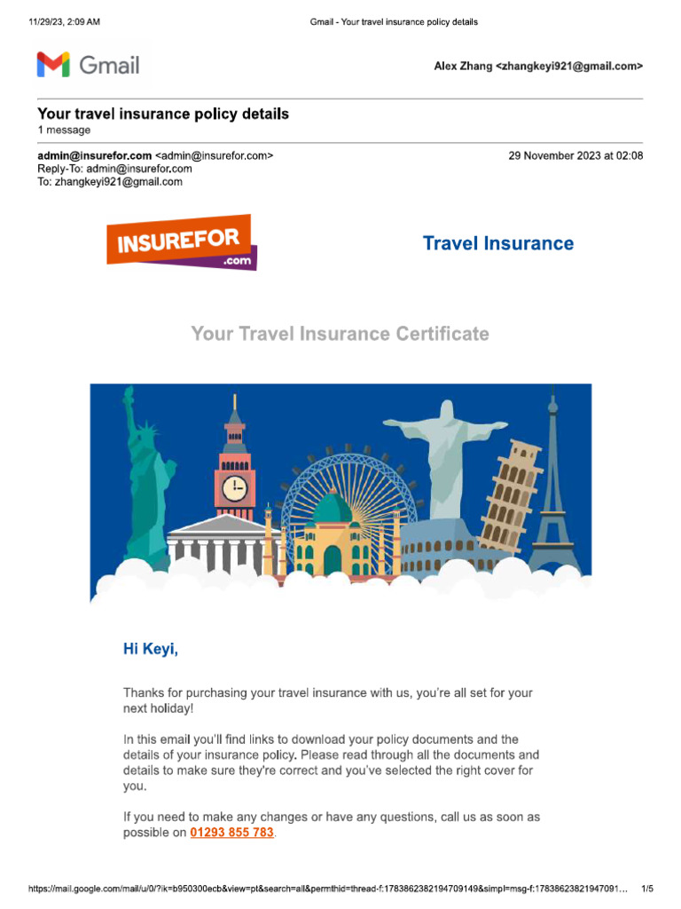 Travel Insurance | PDF