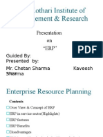 Om Kothari Institute of Management & Research: Presentation On "ERP"