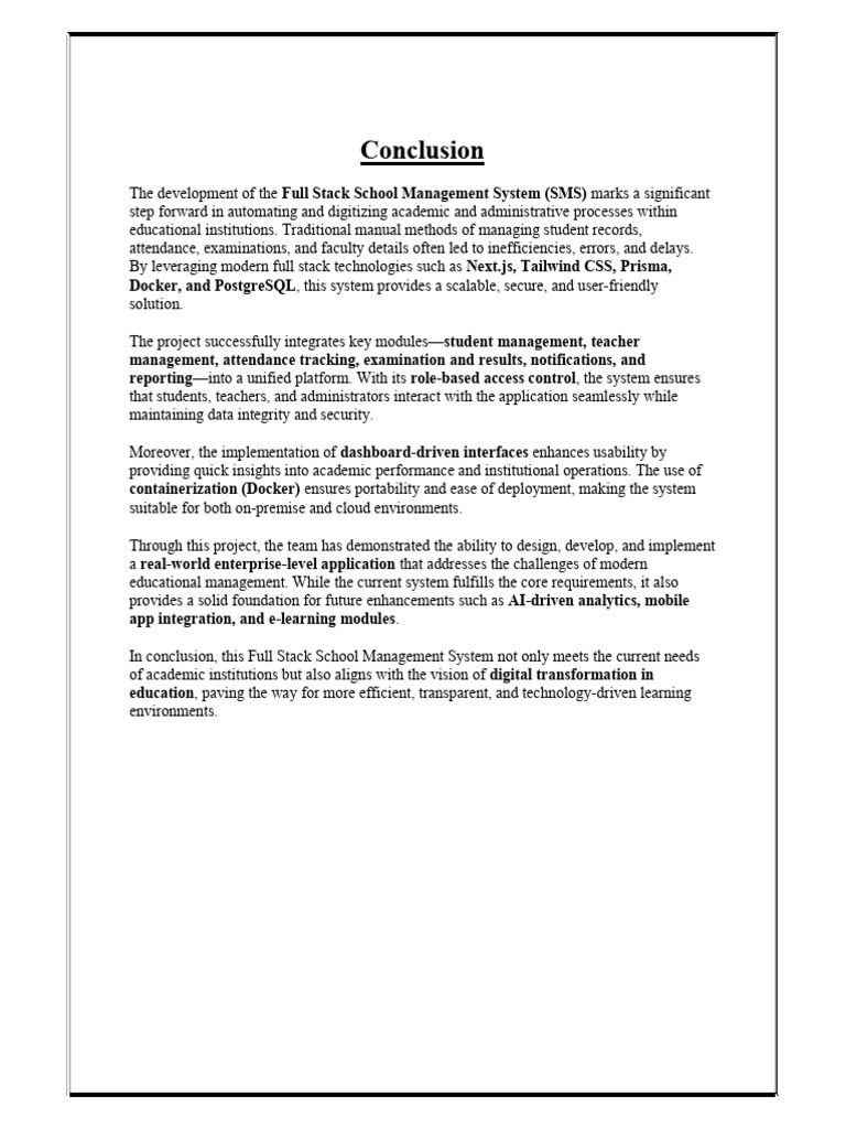 Full Stack School Management System | PDF