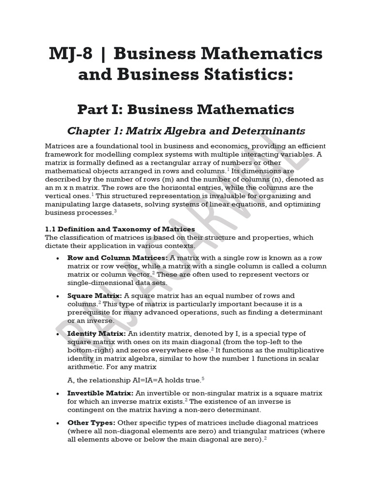 MJ-8 Notes | PDF | Cost Of Living | Matrix (Mathematics)