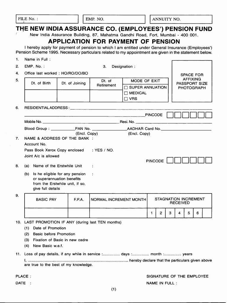 EPF Pension Application Form 10D | PDF | Pension | Taxes