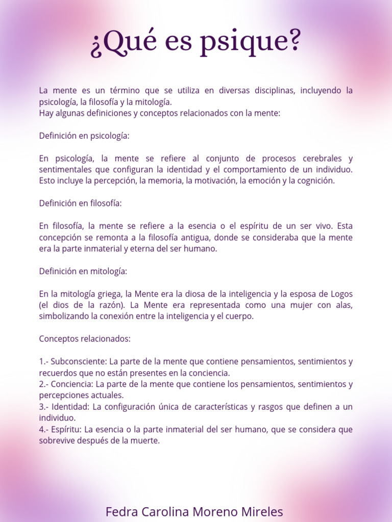 ¿Qué es Psique.pdf | PDF