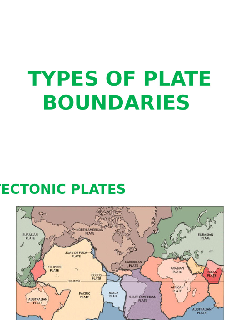 Types of Tectonic Plate Boundaries | PDF | Plate Tectonics | Geophysics