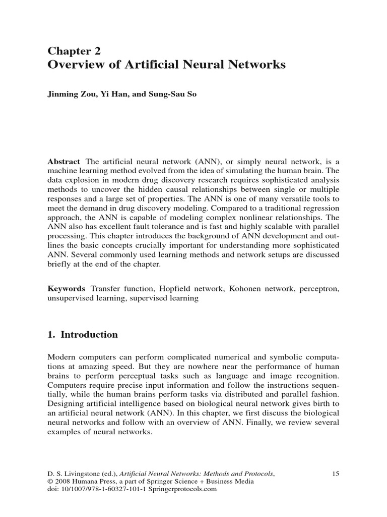Overview of Artificial Neural Networks | PDF | Neuron | Dendrite