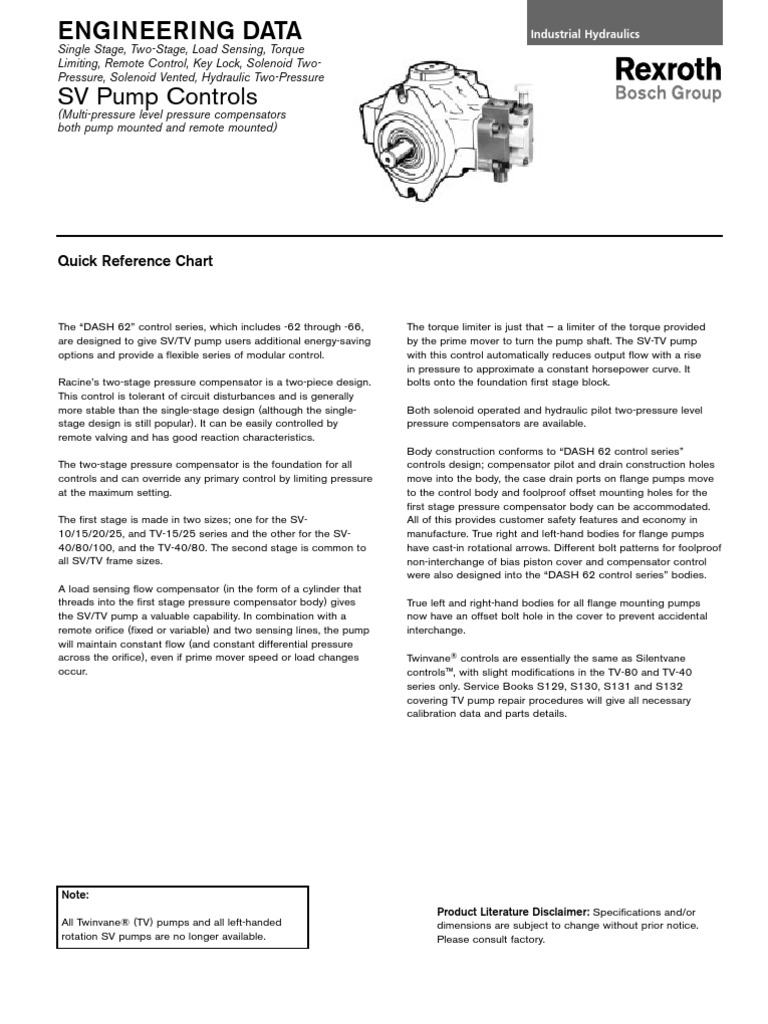 SV Pumps Control | PDF | Pump | Valve