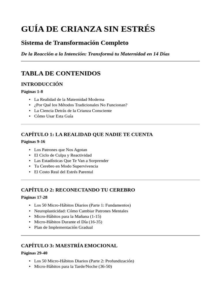 Guía de Crianza Sin Estrés | PDF | Las emociones | Estrés (biología)