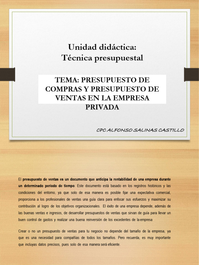 Presupuesto de Ventas Empresarial 2024 | PDF | Presupuesto | Business
