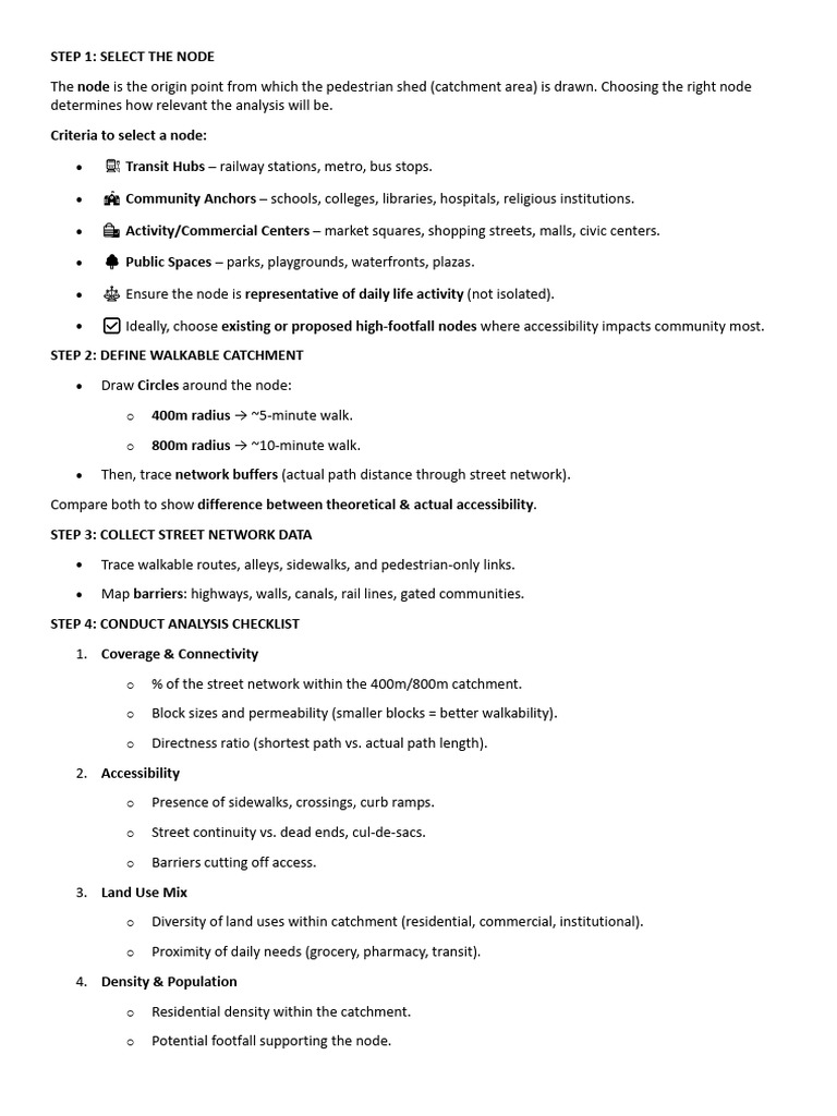 Ped-Shed Analysis for Walkability | PDF | Transport | Urban Planning