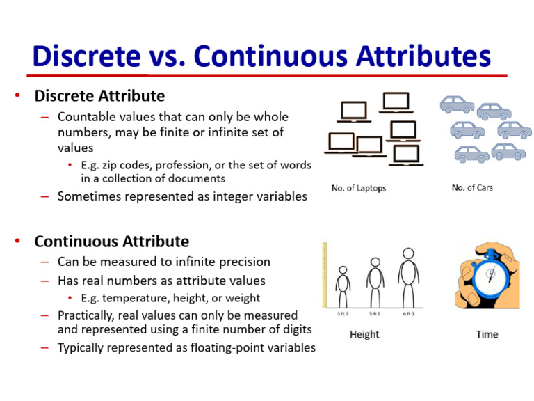 Discrete vs. Continuous Attributes Explained | PDF
