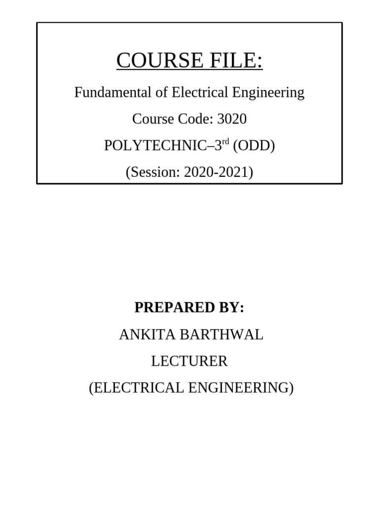 Practical Cover Page for Course 3020 | PDF