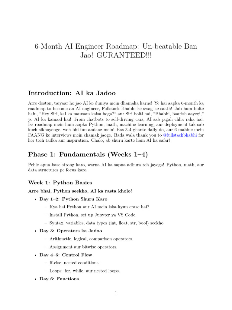 AI Engineer Most Practical Roadmap | PDF | Deep Learning | Machine Learning
