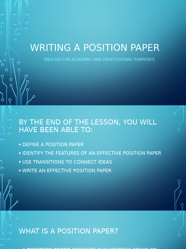 How to Write an Effective Position Paper | PDF | Argument | Credibility
