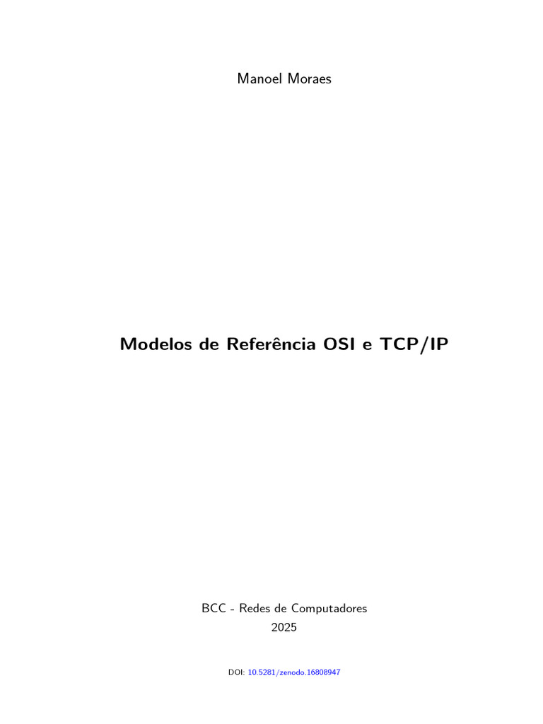 Modelos OSI e TCP/IP em Redes | PDF | Modelo OSI | Rede de computadores